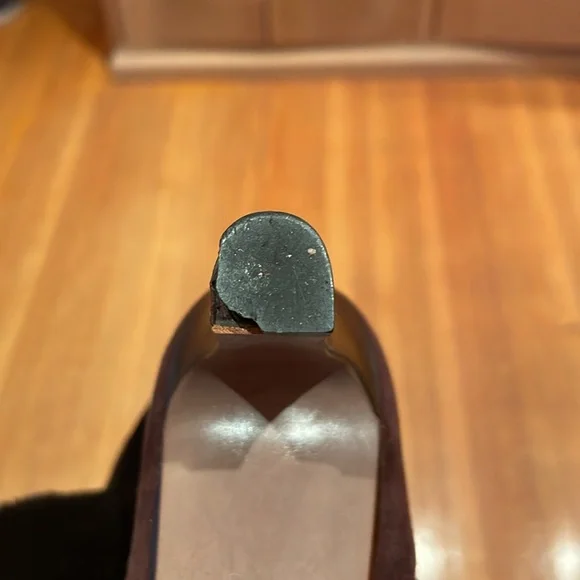 Valentino Couture Brown Suede Faux-Fur Trimmed Boots, Size 38.5 - Picture 15 of 15